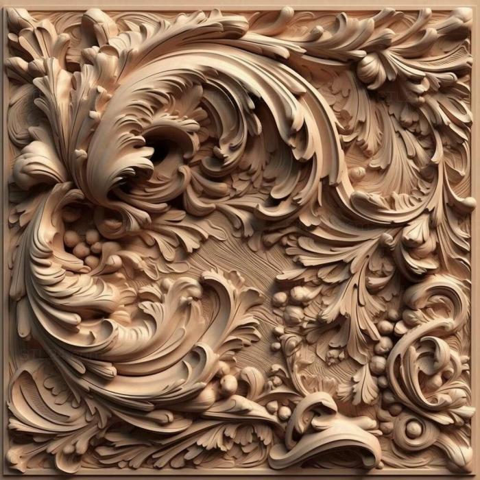 Patterns and decorations (stl JAC S6 2, PATTERN_1106) 3D models for cnc
